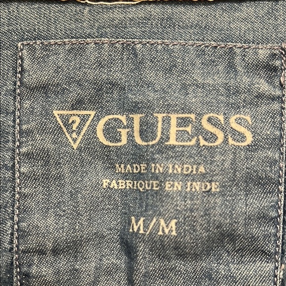 Guess Blue Long Sleeve Button Down Shirt - Picture 2 of 10